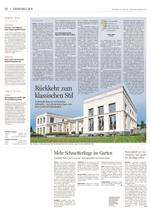 Presseartikel Villa im klassischen Stil von Carsten Vogel - Berliner Morgenpost - Gute Bauqualität amortisiert sich langfristig.