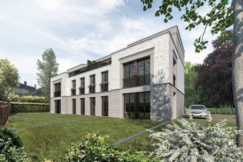 Die Typologie der Townhouses am Müggelsee greift die Dimension der umgebenden Baustrukturen auf.