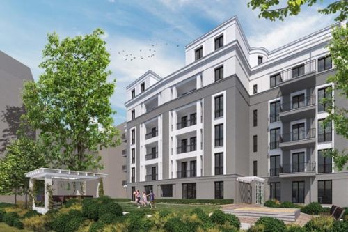 Der Innenhof besitzt eine hohe Wohnqualität.